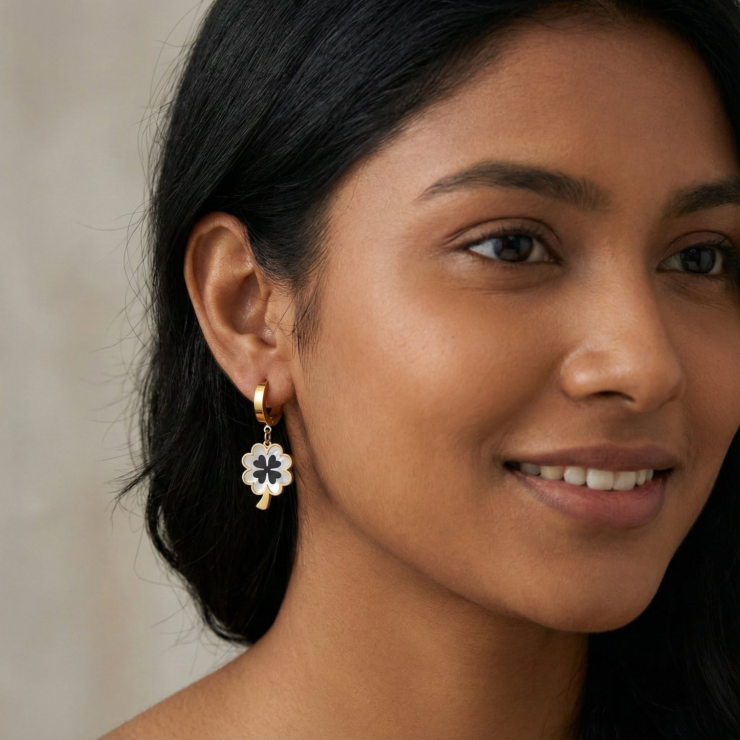 Lucky Charm Clover Earrings for Women – Premium Gold Plated Design