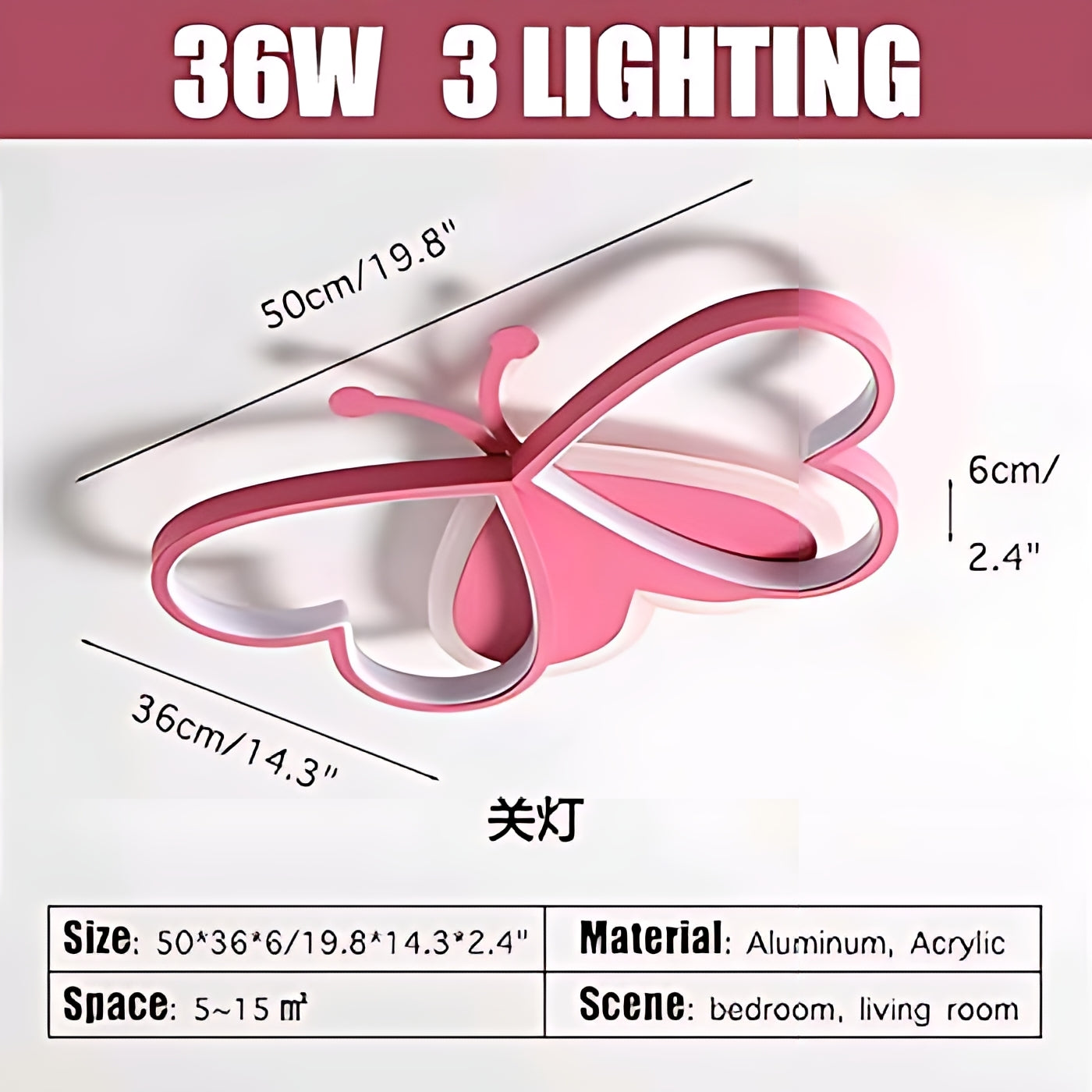 Smart Butterfly LED Ceiling Light for Bedroom and Kids Room