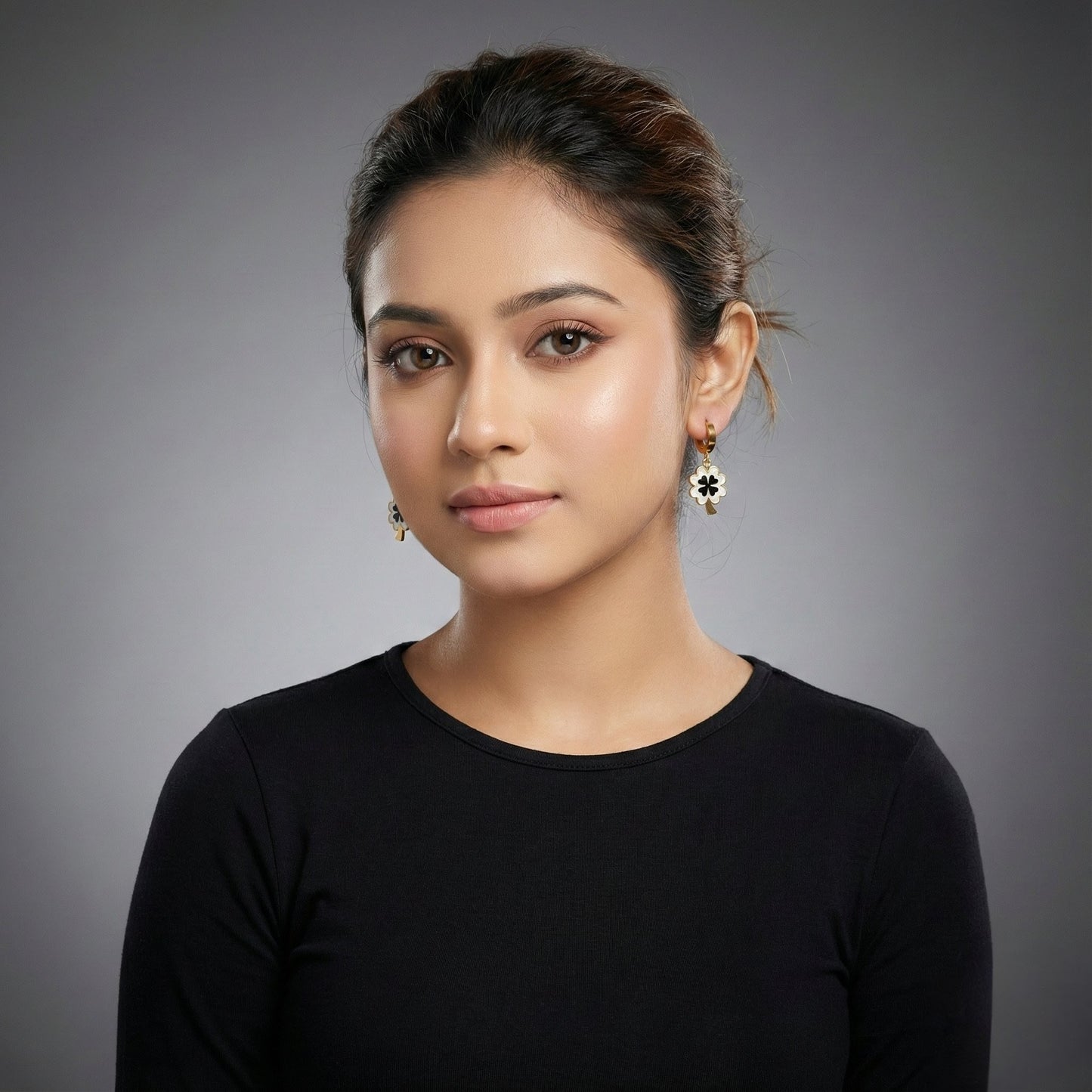 Lucky Charm Clover Earrings for Women – Premium Gold Plated Design