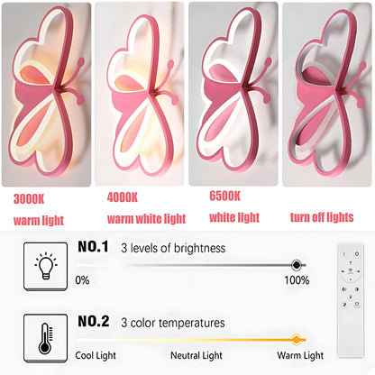 Smart Butterfly LED Ceiling Light for Bedroom and Kids Room