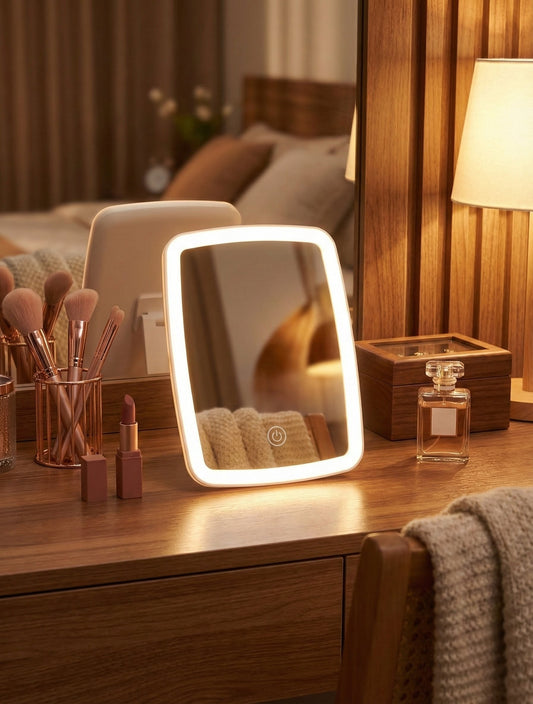 Rechargeable LED Vanity Mirror – Smart Touch Makeup Mirror for Women in BD