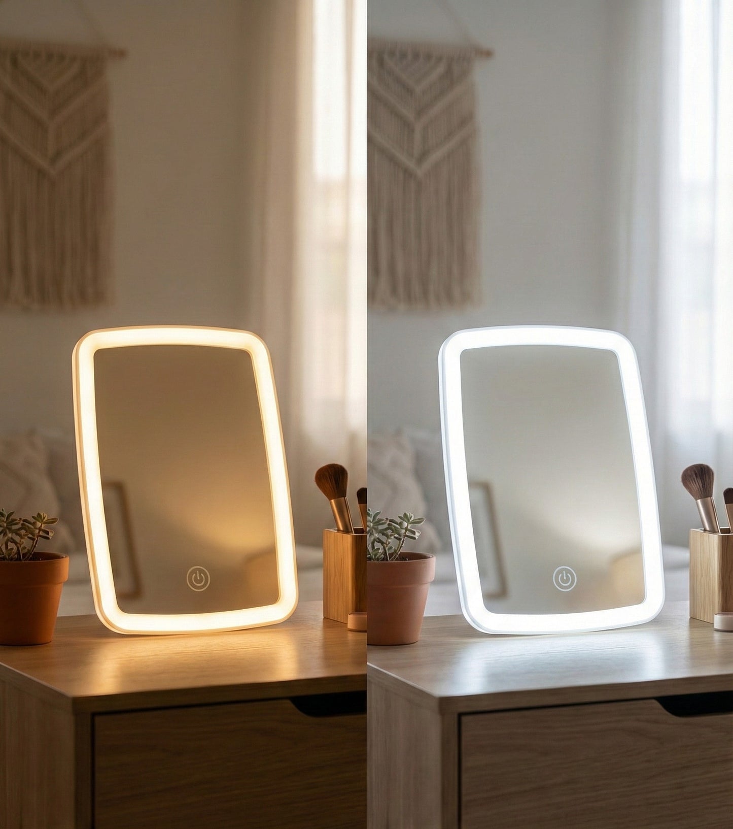 Rechargeable LED Vanity Mirror – Smart Touch Makeup Mirror for Women in BD